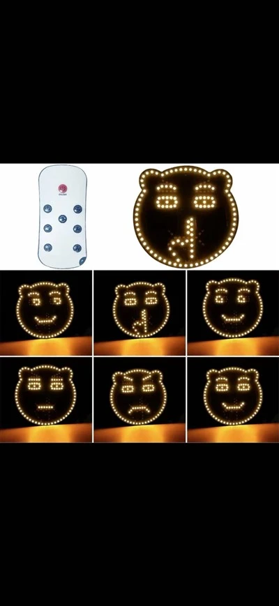 Daljinsko{0}}upravljana interaktivna luč za zadnje okno avtomobila Emoticon